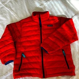 Boys Patagonia jacket- red- size 10